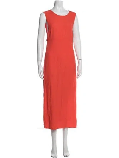 Pre-owned A.l.c Crew Neck Long Dress In Red