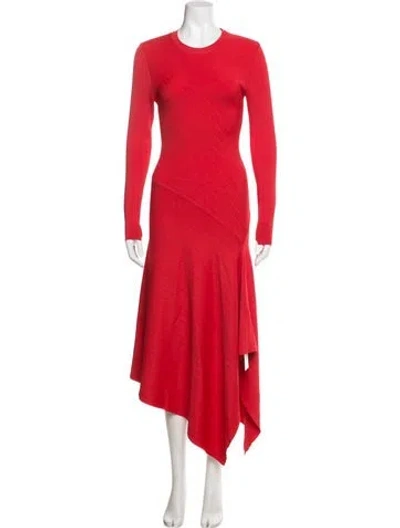 Pre-owned A.l.c Crew Neck Long Dress In Red