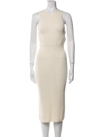 Pre-owned A.l.c Crew Neck Long Dress W/ Tags In Neutral