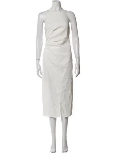 Pre-owned A.l.c Crew Neck Long Dress W/ Tags In White