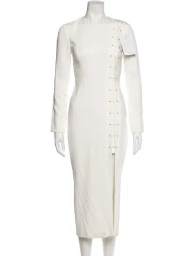 Pre-owned A.l.c Crew Neck Long Dress In White