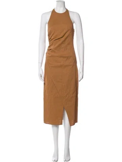 Pre-owned A.l.c Crew Neck Long Dress In Yellow
