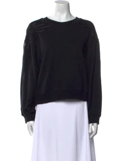 Pre-owned A.l.c Crew Neck Long Sleeve Sweatshirt In Black