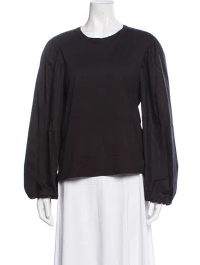 Pre-owned A.l.c Crew Neck Long Sleeve Sweatshirt In Black