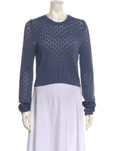 Pre-owned A.l.c Crew Neck Long Sleeve Sweatshirt In Blue