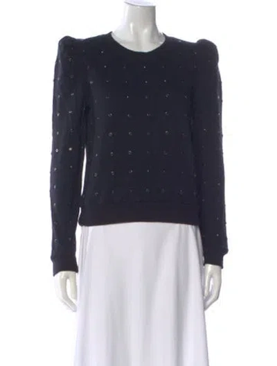 Pre-owned A.l.c Crew Neck Long Sleeve Sweatshirt In Blue