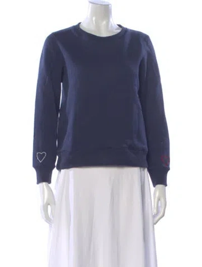 Pre-owned A.l.c Crew Neck Long Sleeve Sweatshirt In Blue