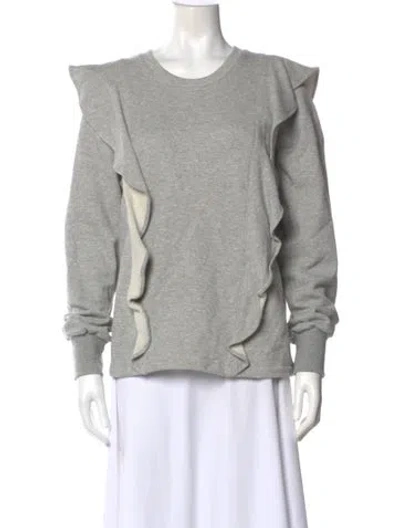 Pre-owned A.l.c Crew Neck Long Sleeve Sweatshirt In Gray
