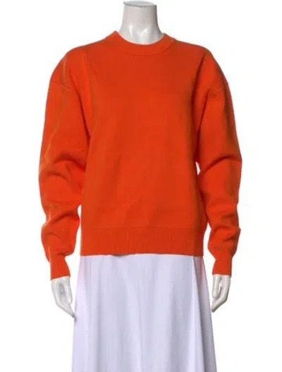 Pre-owned A.l.c Crew Neck Long Sleeve Sweatshirt In Orange