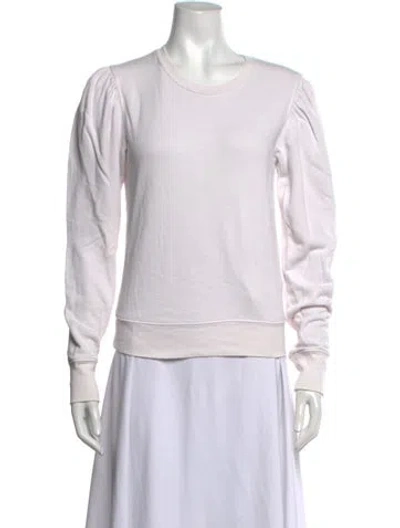 Pre-owned A.l.c Crew Neck Long Sleeve Sweatshirt In White