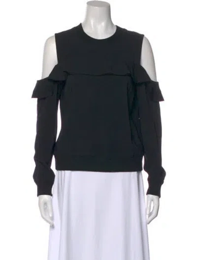 Pre-owned A.l.c Crew Neck Long Sleeve Top In Black