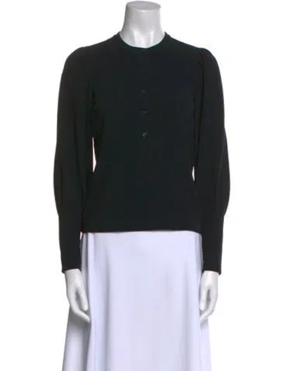 Pre-owned A.l.c Crew Neck Long Sleeve Top In Black