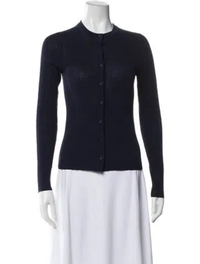 Pre-owned A.l.c Crew Neck Long Sleeve Top In Blue