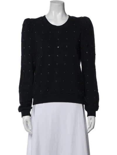 Pre-owned A.l.c Crew Neck Long Sleeve Top In Blue