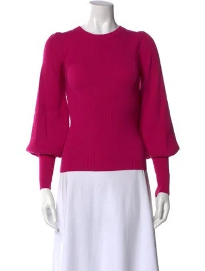 Pre-owned A.l.c Crew Neck Long Sleeve Top In Pink