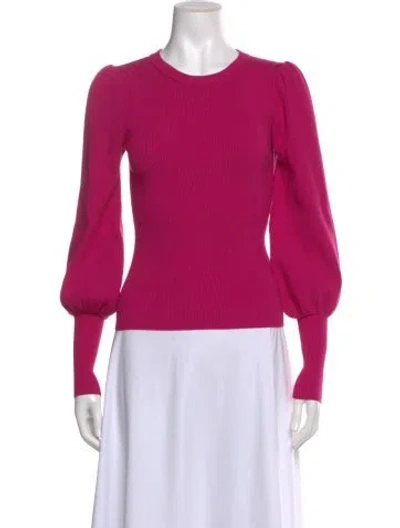 Pre-owned A.l.c Crew Neck Long Sleeve Top In Pink