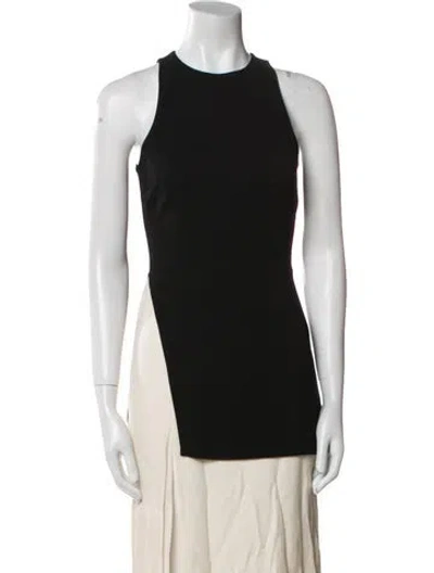 Pre-owned A.l.c Crew Neck Midi Length Dress In Black