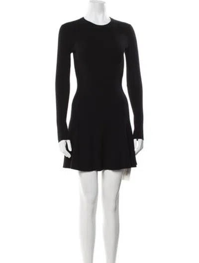 Pre-owned A.l.c Crew Neck Midi Length Dress In Black