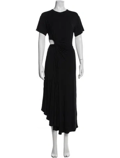 Pre-owned A.l.c Crew Neck Midi Length Dress In Blue