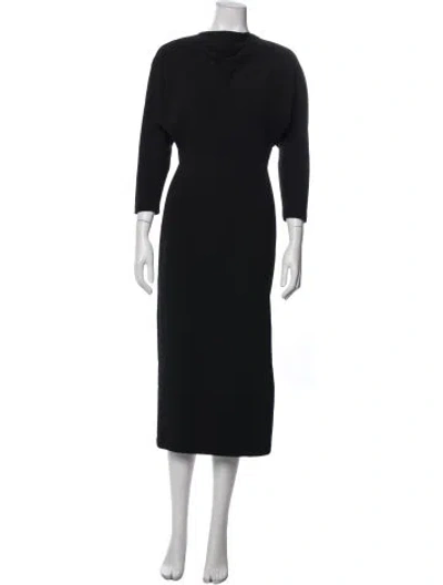 Pre-owned A.l.c Crew Neck Midi Length Dress In Blue