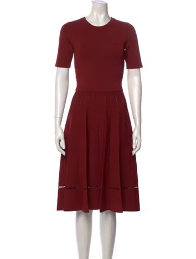 Pre-owned A.l.c Crew Neck Midi Length Dress In Brown