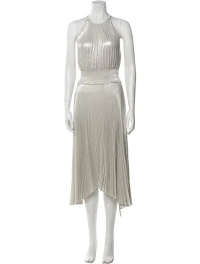 Pre-owned A.l.c Crew Neck Midi Length Dress In Gray