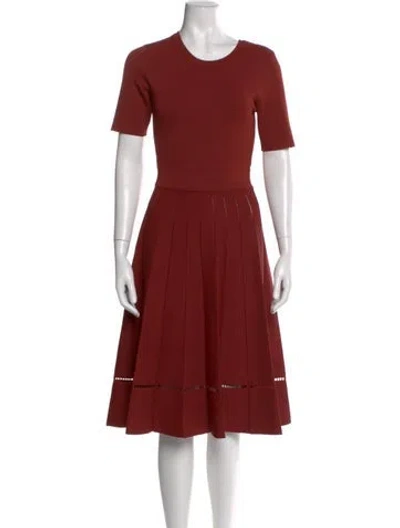 Pre-owned A.l.c Crew Neck Midi Length Dress In Orange