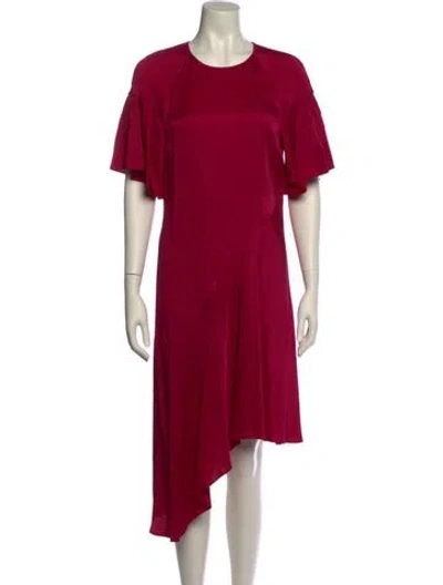 Pre-owned A.l.c Crew Neck Midi Length Dress In Pink