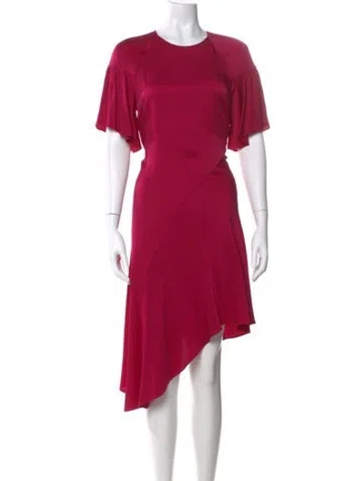 Pre-owned A.l.c Crew Neck Midi Length Dress In Pink