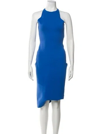 Pre-owned A.l.c Crew Neck Midi Length Dress W/ Tags In Blue