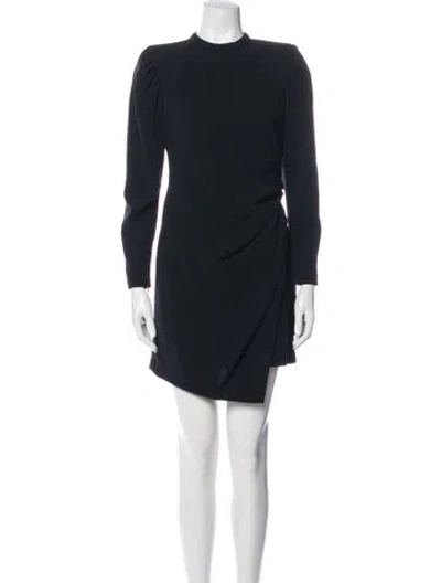 Pre-owned A.l.c Crew Neck Mini Dress In Black