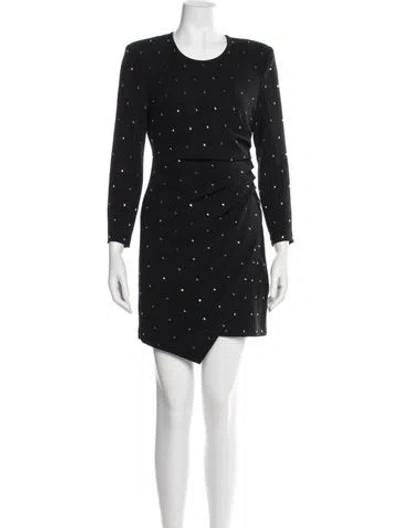 Pre-owned A.l.c Crew Neck Mini Dress In Black