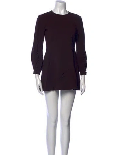 Pre-owned A.l.c Crew Neck Mini Dress In Black