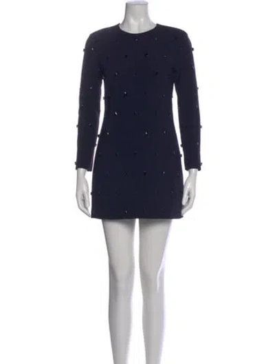 Pre-owned A.l.c Crew Neck Mini Dress In Black