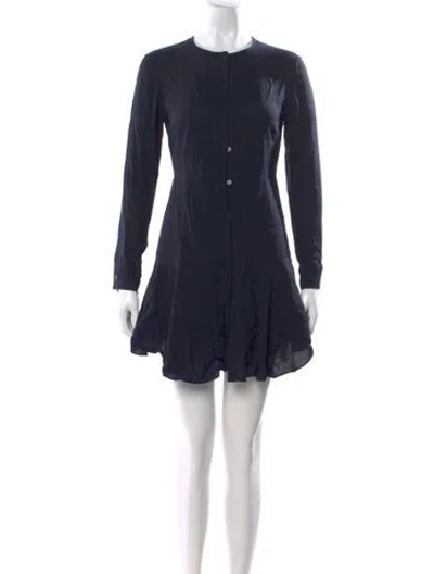 Pre-owned A.l.c Crew Neck Mini Dress In Black