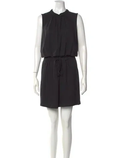 Pre-owned A.l.c Crew Neck Mini Dress In Black