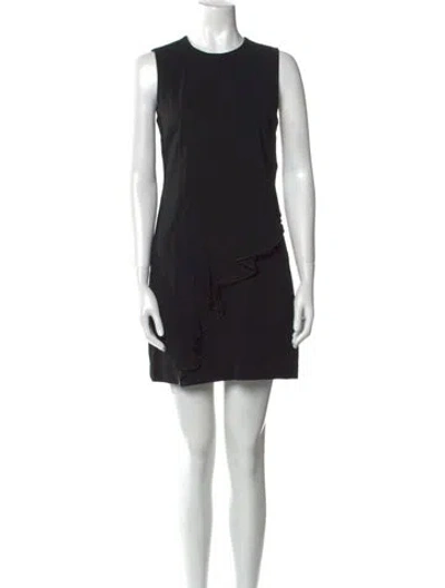 Pre-owned A.l.c Crew Neck Mini Dress In Black
