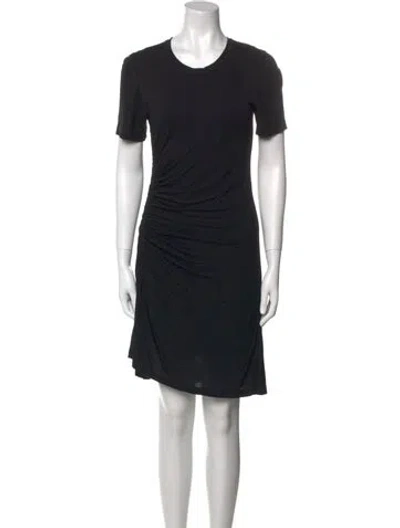 Pre-owned A.l.c Crew Neck Mini Dress In Black