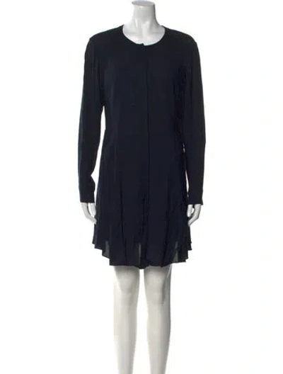 Pre-owned A.l.c Crew Neck Mini Dress In Black