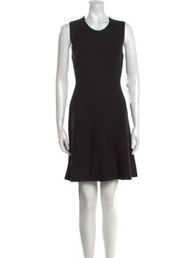 Pre-owned A.l.c Crew Neck Mini Dress In Black