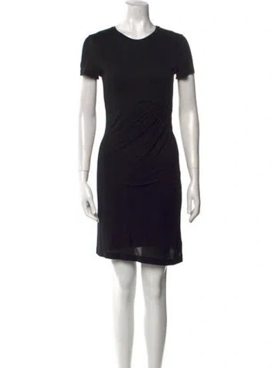 Pre-owned A.l.c Crew Neck Mini Dress In Black