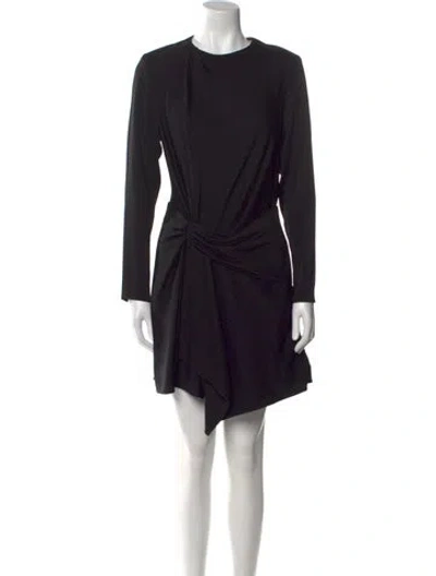 Pre-owned A.l.c Crew Neck Mini Dress In Black