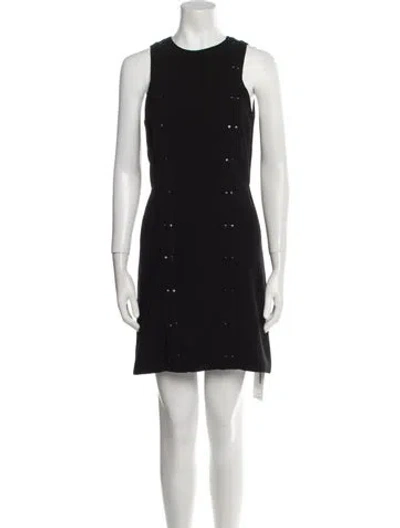 Pre-owned A.l.c Crew Neck Mini Dress In Black