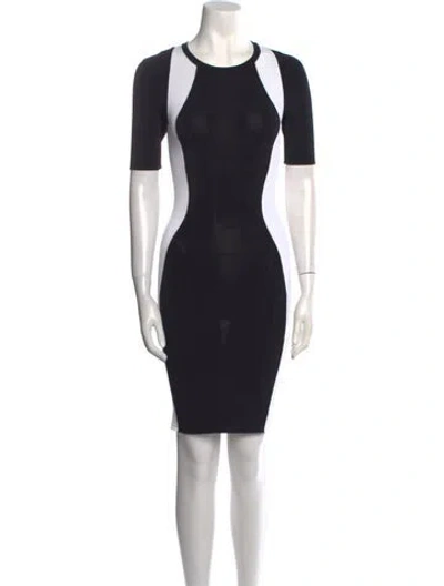 Pre-owned A.l.c Crew Neck Mini Dress In Black