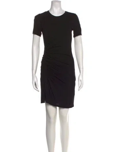 Pre-owned A.l.c Crew Neck Mini Dress In Black