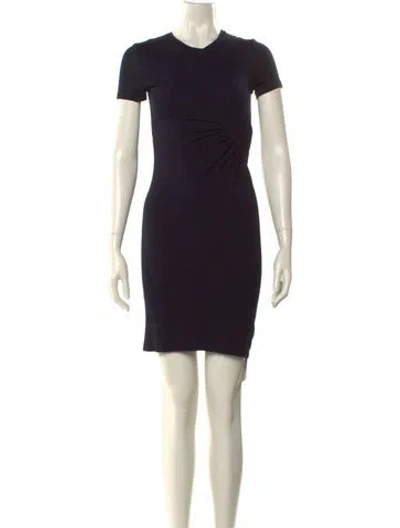 Pre-owned A.l.c Crew Neck Mini Dress In Black