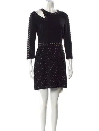 Pre-owned A.l.c Crew Neck Mini Dress In Black