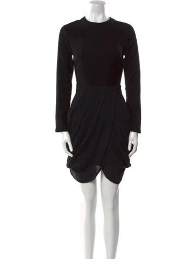 Pre-owned A.l.c Crew Neck Mini Dress In Black