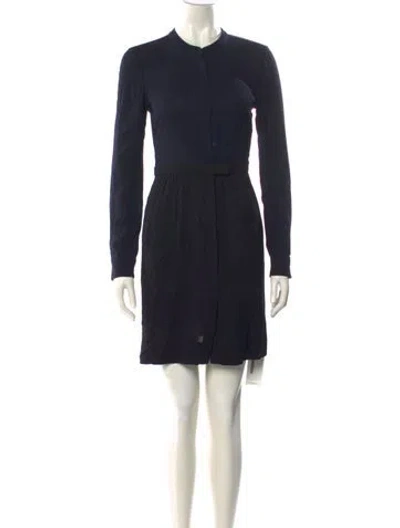Pre-owned A.l.c Crew Neck Mini Dress In Black