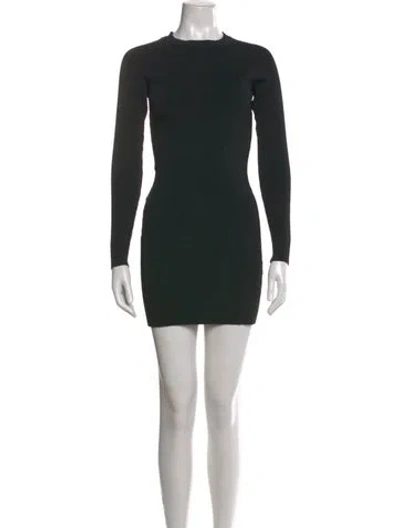 Pre-owned A.l.c Crew Neck Mini Dress In Black